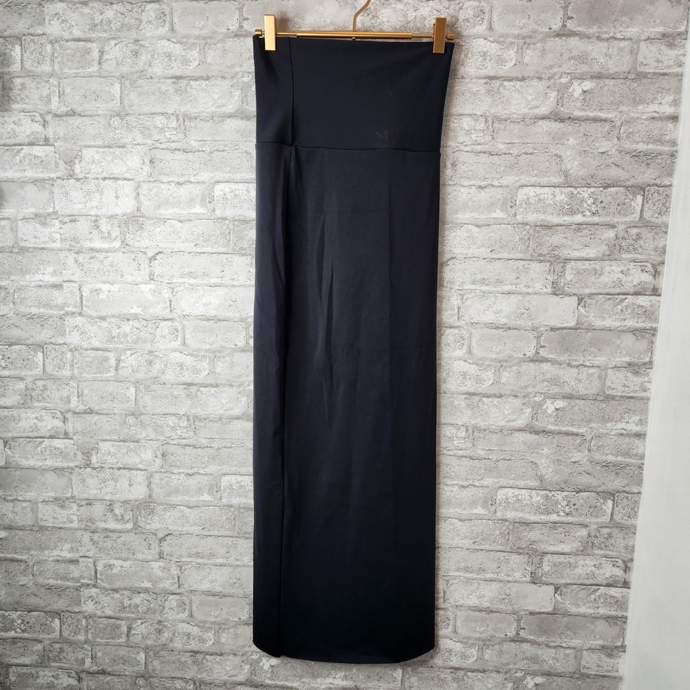 SKIMS Maxi Skirt Black Front Slit High Waisted Minimalist XXS - Picture 4 of 7